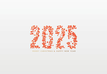 Happy new year 2025. vector illustration