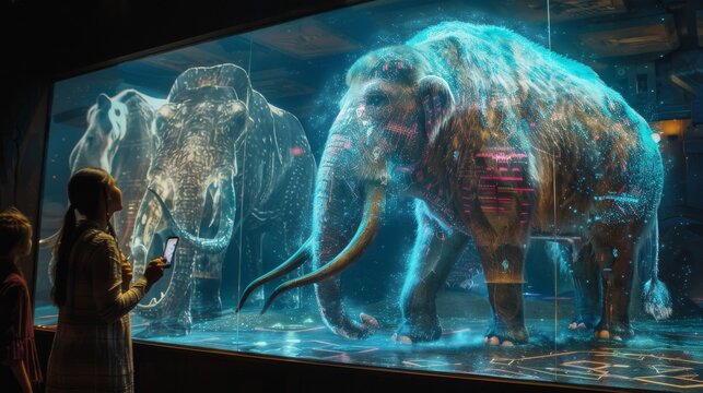 Futuristic holograms of the Ice Age