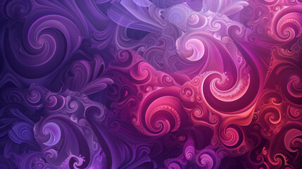 Ethereal swirls in purple hues