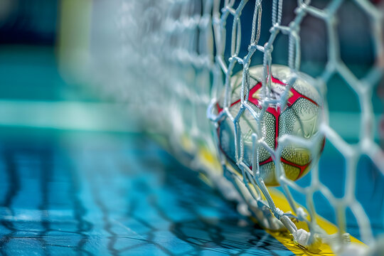 close up goal, ball in the net, sport team, match,score