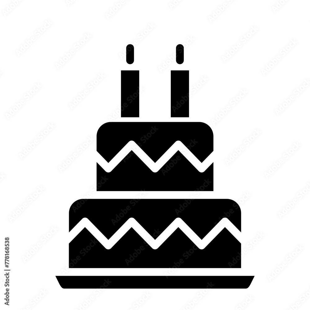 Canvas Prints cake glyph icon