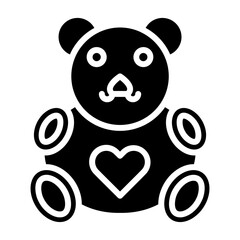 Teddy Bear glyph icon
