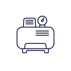 compressor line icon, air pump vector