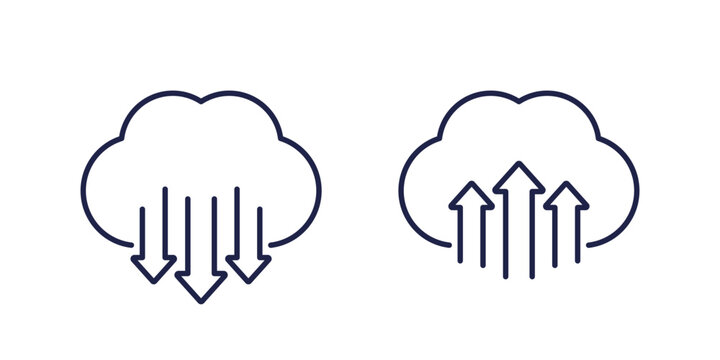 co2 gas and carbon emission reduction and increase line icons