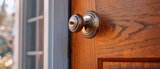 Close up of Wooden Door Handle