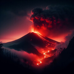 volcanic eruptions, lava