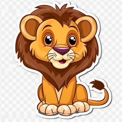 Cute lion cartoon of illustration
