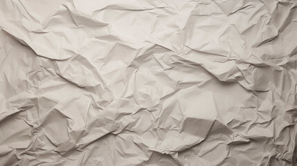 Obraz premium White crumpled paper, top view, background. Texture of heavily crumpled paper