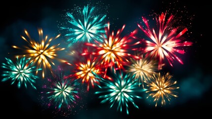 Fototapeta premium Burst of light in a diwali firework show