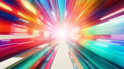 A 3d rendering of a colorful hyper zoom journey