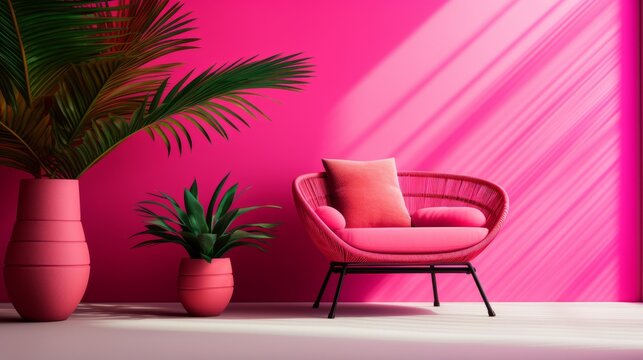 A vibrant, hot pink background for a bold statement