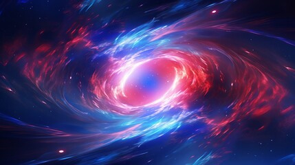 Abstract hyper space portal with cosmic swirls