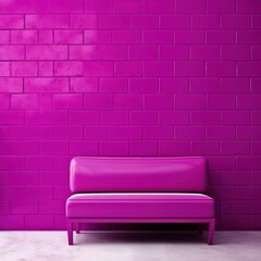 Magenta majorelle shiny clean metro brick wall background pattern with copy space for design blank 
