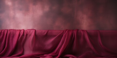 Maroon soft chiffon texture background with blank copy space design photo backdrop 