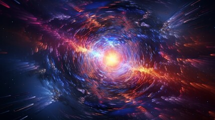 Surreal hyper space vortex with pulsating cosmic forces