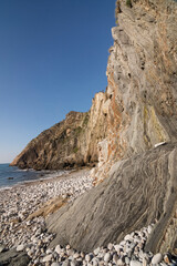 view of rocky beach in Asturias