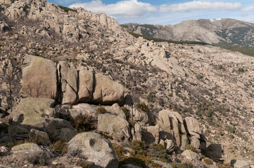 Granitic lanscape in Madrid. La Pedriza. Manzanares. Nature Park. Geology. Travel
