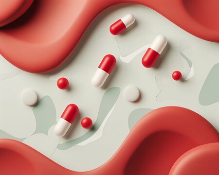 A visually inviting banner featuring Erythromycin tablets and capsules