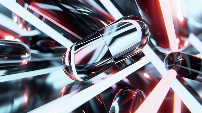 Design a futuristic and sleek ad for Duloxetine, emphasizing its modernity and efficiency with clean lines and geometric shapes