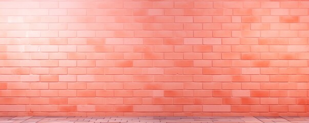 Peach majorelle shiny clean metro brick wall background pattern with copy space for design blank 