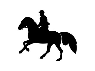 Horse Rider icon vector. Horse Rider vector design and illustration. Horse Rider silhouette isolated white background
