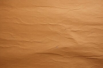 A close up texture of crumpled and creased brown paper surface background for design and wallpaper. Generative AI.