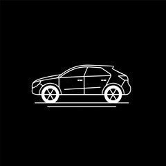 Car line vector illustration icon style