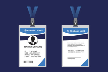 School ID card. ID card design for corporates, offices and many other purposes.ID Card Design Template.
