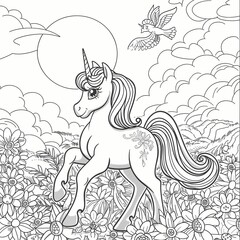 The magic of unicorns with our single-line drawing coloring book, perfect for sparking creativity in children. Each page offers a unique, easy-to-fill design, ideal for young artists. Dive into a worl
