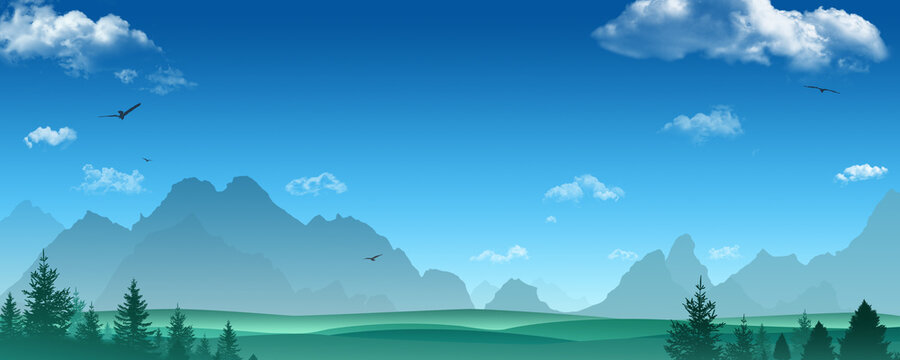 mountains and sky landscape