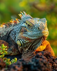 Fototapeta premium Galapagos Islands, diverse ecosystems, evolutions workshop , 8K Ultra HD