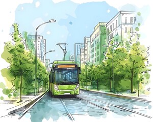 Eco Friendly Public Transportation A Green Commute Solution for the Modern City Landscape