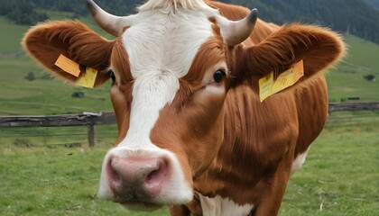 A-Cow-With-Its-Nostrils-Flaring-Sniffing-The-Air-