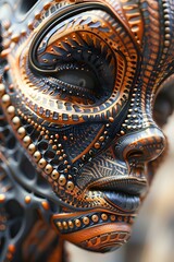 Fototapeta premium Captivating Tribal Artwork Exploring Functional Consequences of Genetic Mutations in Cinematic Photographic Style