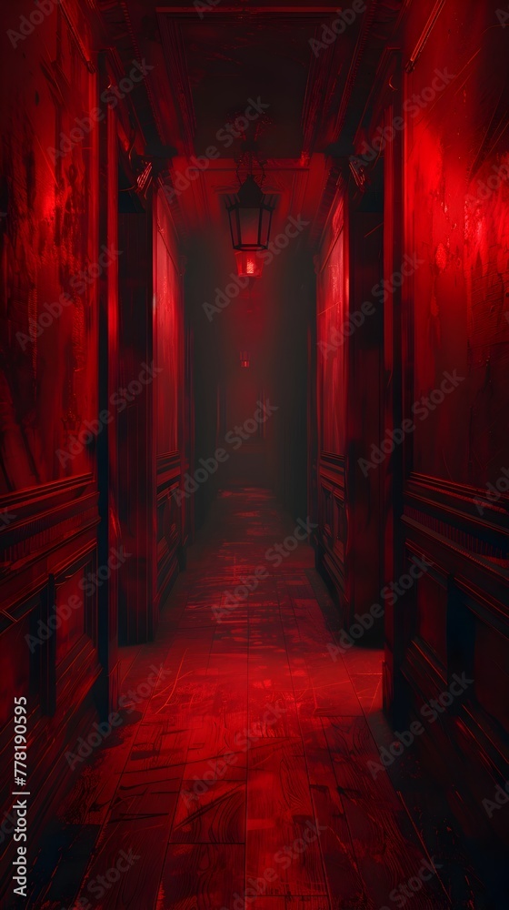 Poster Exploring the Haunted Mansion s Ominous Hallway Encountering Spectral Apparitions and a Malevolent Artifact