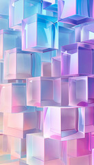 Obraz premium Abstract Geometric Cube Cluster in Pastel Tones