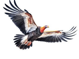 Obraz premium Condor flying isolated on white background