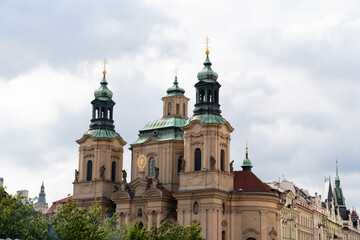Fototapeta na wymiar Tourist buildings of the city of Prague
