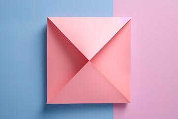 Abstract paper craft background in a square shape with pastel color palette. Wallpaper from pastel multicolor sticky notepads isolated on simple background. Generative AI.