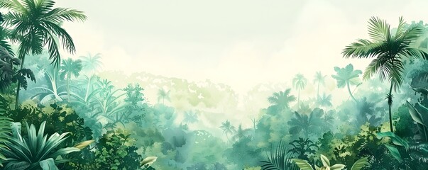 Naklejka premium Lush Tropical Rainforest Adventure An Eco Tourism Escapade Embracing Nature s Verdant Beauty