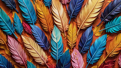 A Kaleidoscope of Colors: The Dazzling Diversity of Tropical Bird Feathers - obrazy, fototapety, plakaty