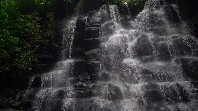 Beautiful Tropical Kanto Lampo Waterfall In Bali, Indonesia