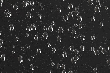 Water droplets condensation drops overlay refreshing dark background