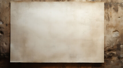 Blank white paper sheet on old wall background.