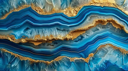 Elegant swirls of blue and gold agate the richness of the gold powder accentuating the depth of blue with ample copy space