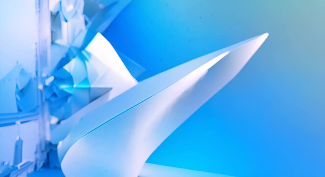 Abstract 3d render blue geometric background modern animation motion design seamless looped video