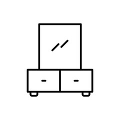 Wardrobe outline icons, minimalist vector illustration ,simple transparent graphic element .Isolated on white background