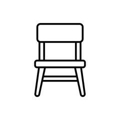 Chair outline icons, minimalist vector illustration ,simple transparent graphic element .Isolated on white background