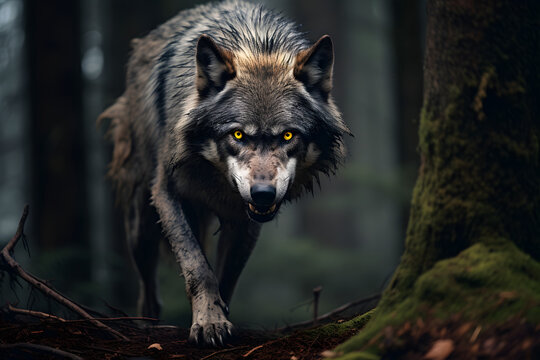 Wolf, mad wolf photo, wolf looking at you, wild agry wolf