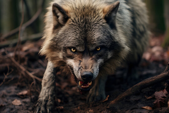 Wolf, mad wolf photo, wolf looking at you, wild agry wolf